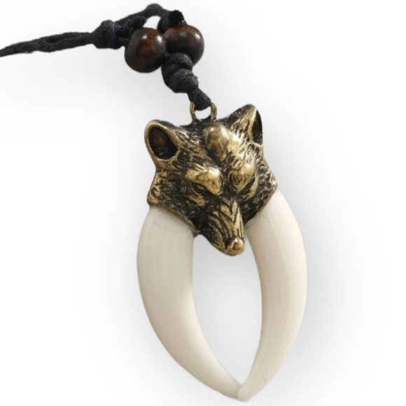 Wolf Fang Necklace - Bronze - Picture 1 of 3
